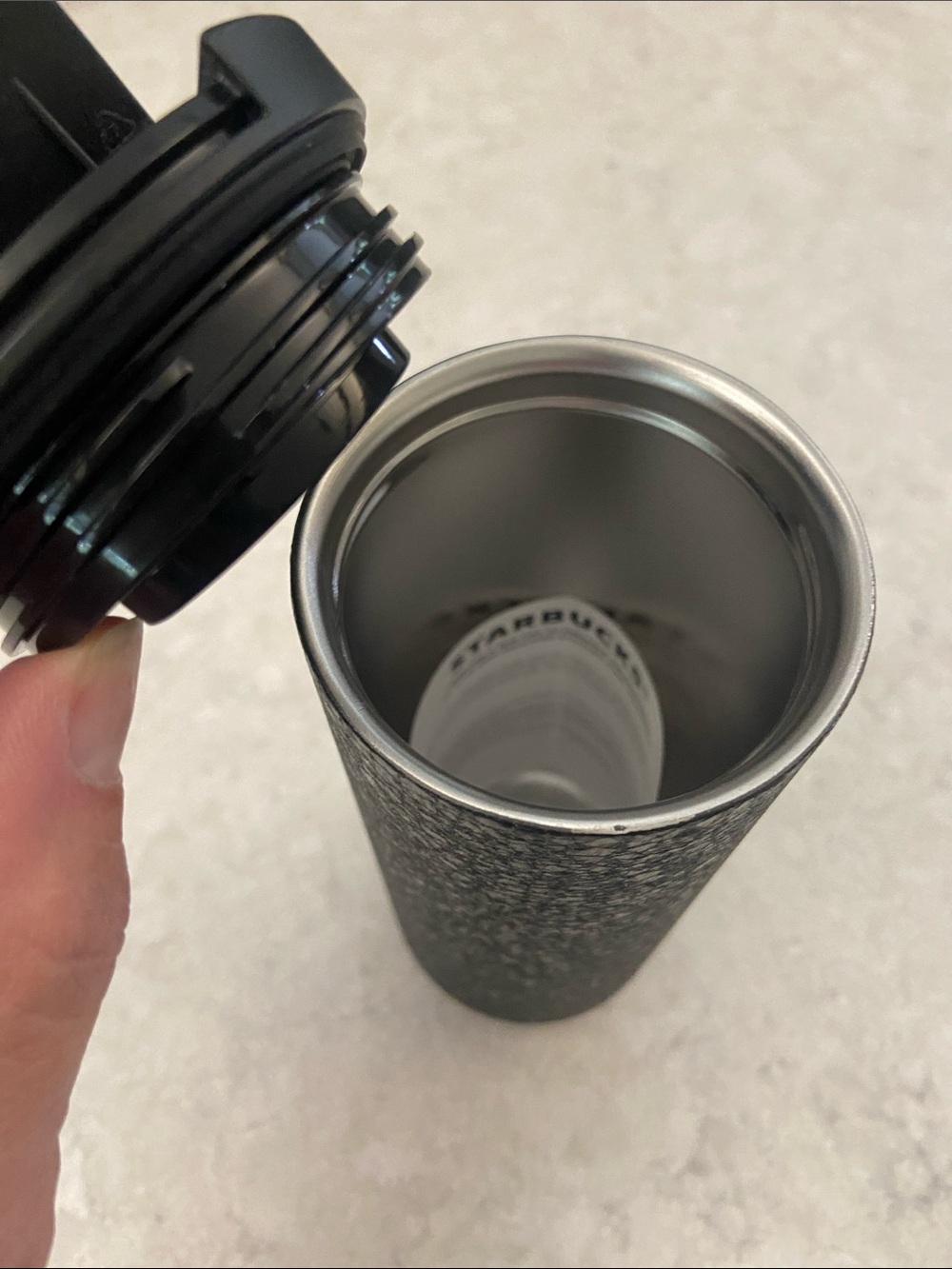 Starbucks RARE Ltd Edition Black Ice Crystal Stainless Steel Tumbler 12 FL OZ. - Picture 13 of 15